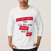 バレンタインの拾い上げラインTシャツ