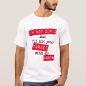 バレンタインの拾い上げラインTシャツ Tシャツ (正面)