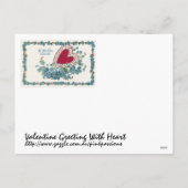 バレンタインの挨拶ハート シーズンポストカード (裏面)