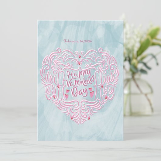 バレンタインの挨拶 シーズンカード (スタンド正面)