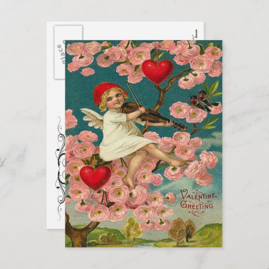 バレンタインの挨拶 シーズンポストカード (正面/裏面)