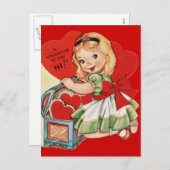 バレンタインの挨拶 シーズンポストカード (正面/裏面)