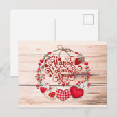 バレンタインの挨拶 ポストカード (正面/裏面)