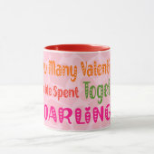 バレンタインの数；ロマンチックな引用文 マグカップ (中央)