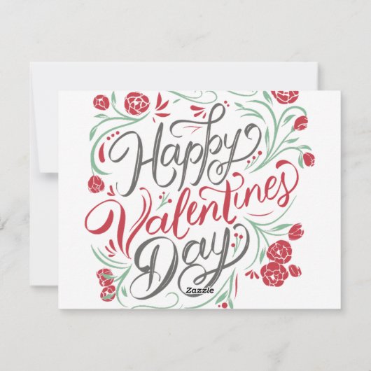 バレンタインの日だけ私と私の休日はがき シーズンカード (裏面)