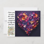 バレンタインの日だけ私と私の休日はがき シーズンカード (正面)