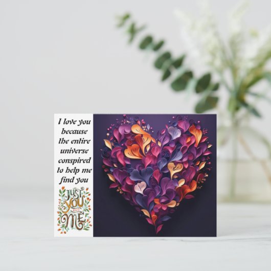 バレンタインの日だけ私と私の休日はがき シーズンポストカード (スタンド正面)