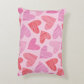 バレンタインの日は赤とピンクのハート アクセントクッション (裏面(縦))