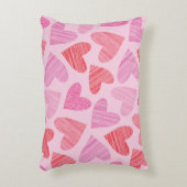 バレンタインの日は赤とピンクのハート アクセントクッション (正面(垂直))