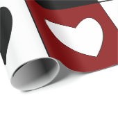 バレンタインの日パターン幸せなハートパターン ラッピングペーパー (ロールコーナー)