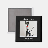 バレンタインの日ミッドセンチュリー猫、編集可能 マグネット (正面/裏面)