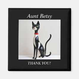 バレンタインの日ミッドセンチュリー猫、編集可能 マグネット