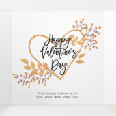 バレンタインの日4写真3折カード水色 三つ折りクリスマスカード (内部中)