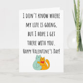 バレンタインの日、自分の人生がどこに向かっているのかわからない カード (正面)