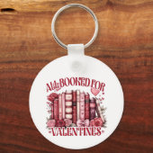 バレンタインの本好きの人のために予約 キーホルダー (正面)