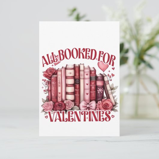 バレンタインの本好きの人のために予約 サンキューカード (スタンド正面)