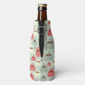 バレンタインの模様(ハートと口ひげ) ボトルクーラー (ボトル裏面)