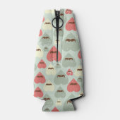 バレンタインの模様(ハートと口ひげ) ボトルクーラー (裏面)