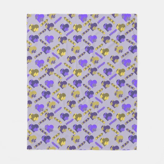 バレンタインの模様 フリースブランケット (正面)
