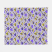 バレンタインの模様 フリースブランケット (正面(横))