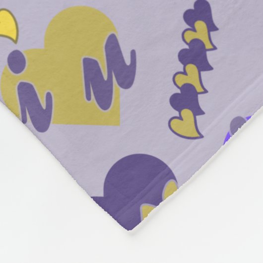 バレンタインの模様 フリースブランケット (角)