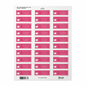 バレンタインの歪んだ傾斜ハート住所 ラベル (フルシート)