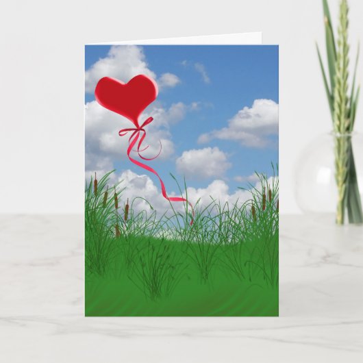 バレンタインの気球 シーズンカード (正面)