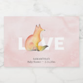 バレンタインの水の色のキツネブランチ&バブリー スパークリングワインラベル (シングルラベル)