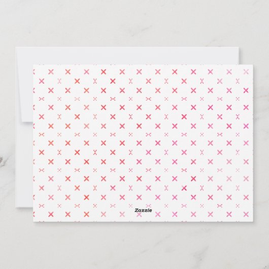 バレンタインの水の色のハートと矢印の写真 シーズンカード (裏面)