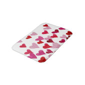 バレンタインの水の色のハート – ピンク バスマット (アングル)
