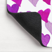 バレンタインの水の色ハート – 紫 マウスパッド (コーナー)