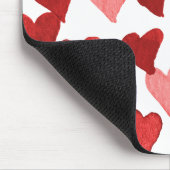 バレンタインの水の色ハート – 赤 マウスパッド (コーナー)