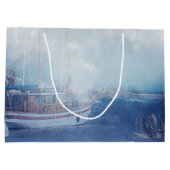 バレンタインの水航海の色「愛」 ラージペーパーバッグ (裏面)