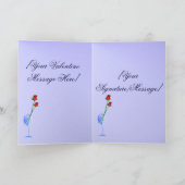 バレンタインの熱いピンクカードのインそしてヤン シーズンカード (内部)