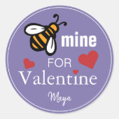 バレンタインの特別な贈り物「Bee Mine」 ラウンドシール (正面)