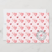 バレンタインの特別配達レッドウォーターカラートラック ノートカード (裏面)