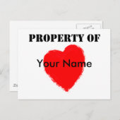 バレンタインの特性の シーズンポストカード (正面/裏面)