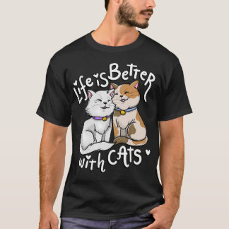 バレンタインの猫好きは猫と暮らす方が良い Tシャツ
