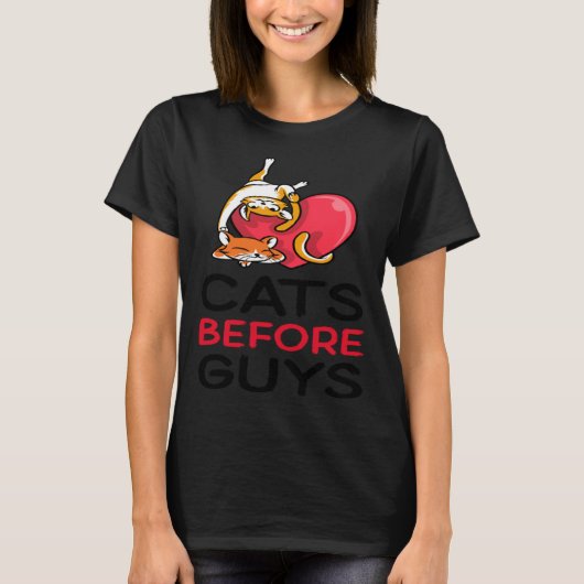 バレンタインの猫 Tシャツ (正面)