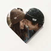 バレンタインの理由を2人で写真ハート ノートブック (裏面)