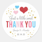 バレンタインの甘いお礼ステッカー ラウンドシール (正面)
