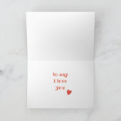 バレンタインの生意気なおもしろいカード シーズンカード (内部)