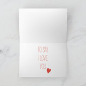 バレンタインの生意気なおもしろいカード シーズンカード (内部)