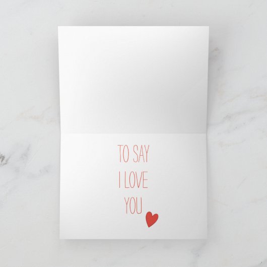 バレンタインの生意気なおもしろいカード シーズンカード (内部)