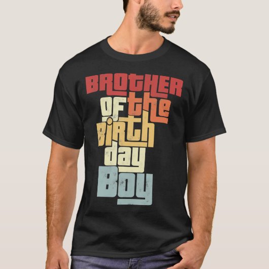バレンタインの男の子の兄・弟おそろいレトロデザイン Tシャツ (正面)