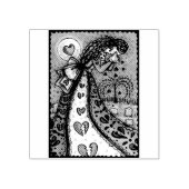 バレンタインの破れ、泣く女性のゴムのスタンプ ラバースタンプ (インプリント)