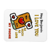 バレンタインの私の電話として マグネット (横)