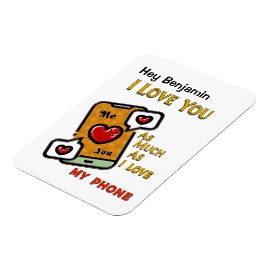 バレンタインの私の電話として マグネット (左側)