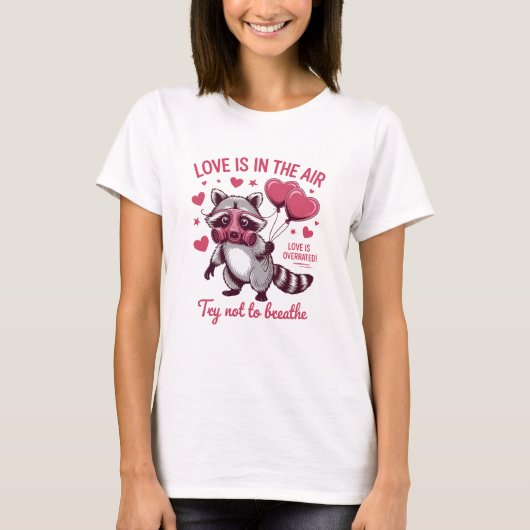 バレンタインの空気は愛でいっぱい Tシャツ (正面)