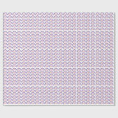 バレンタインの紫手描き虹パターン ラッピングペーパー (フラット)